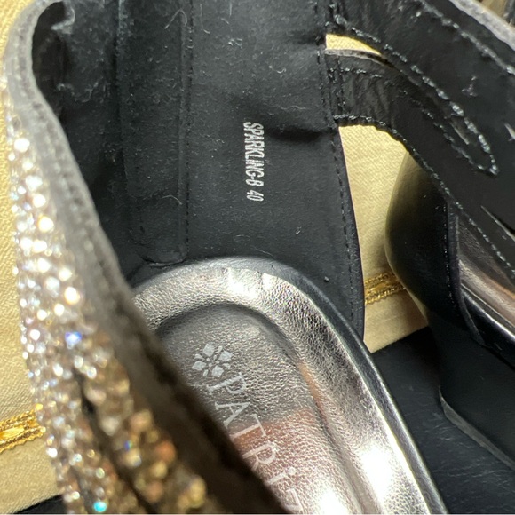 Patrizia Spring Step Wedge Heels Silver Sparkling Rhinestones Women's 9.5-10/40 - Picture 10 of 13